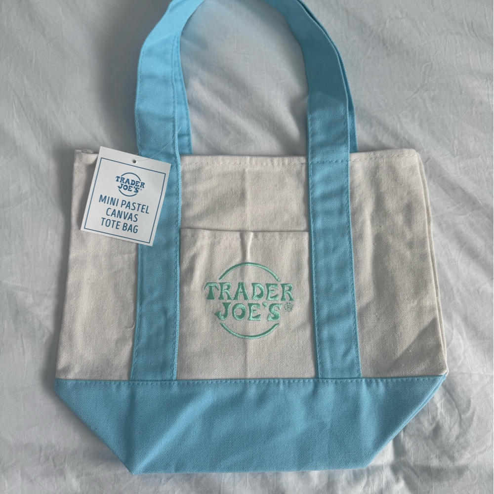 Canvas Tote Bag Set - Pink, Blue, Green, Purple - Picture 2 of 8